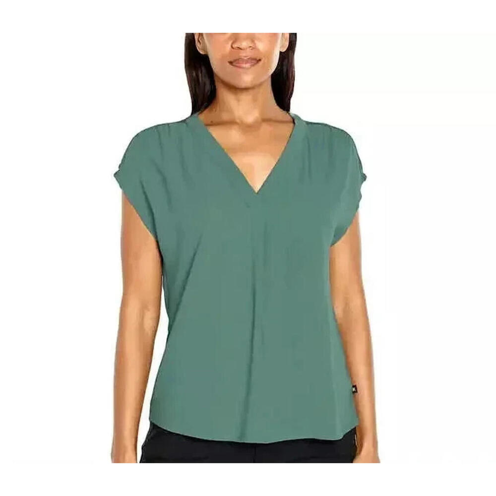 Banana Republic Costco Green Pullover Top Blouse V Neck Cap Sleeve sz XL NWT